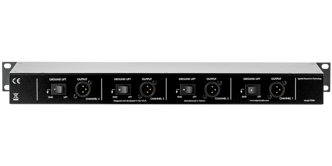 Art Pro Audio PDB4 4-Channel Passive Rackmount DI Connects