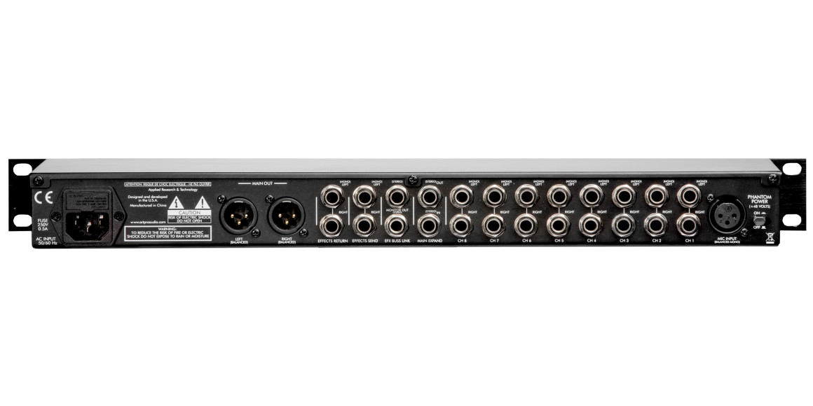 Art Pro Audio MX822 8-Channel Stereo Rackmount Mixer - Singh