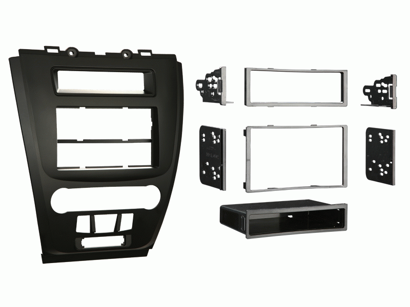 Metra 99-5821S Single or Double DIN Installation Dash Kit for 2010 Ford Fusion and Mercury Milan, Silver by Metra Double Din Dash Kit Metra 99-5821B Single Or Double DIN