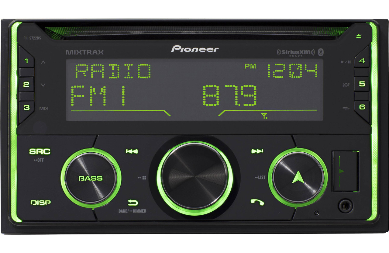 Pioneer FH-S722BS Black Double DIN CD Receiver With Built-In