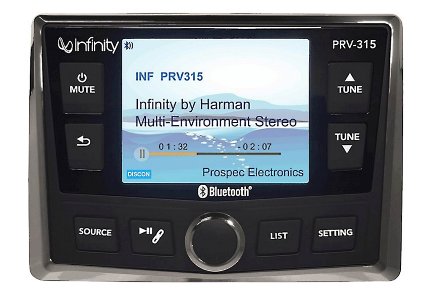 Infinity INFPRV315.2 Marine Digital Media Receiver with Builtin