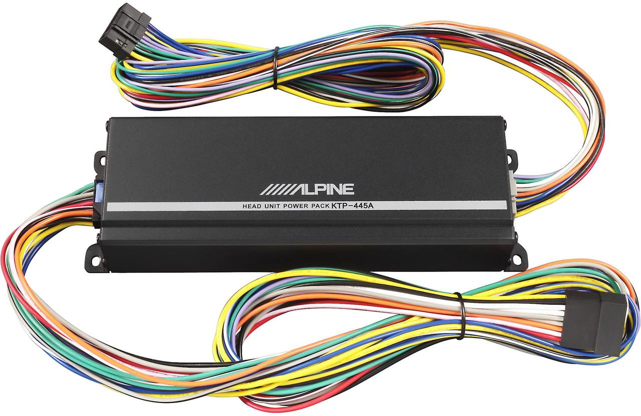 KTP-445A アルパイン 4チャネル 45W RMS X 4 アンプ Alpine KTP-445A Head Unit Power Pack 4-Channel Car Amplifier — 45W
