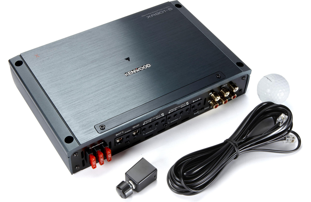Kenwood Excelon XR901-5 5-Channel Car Amplifier — 75W RMS x 4 +