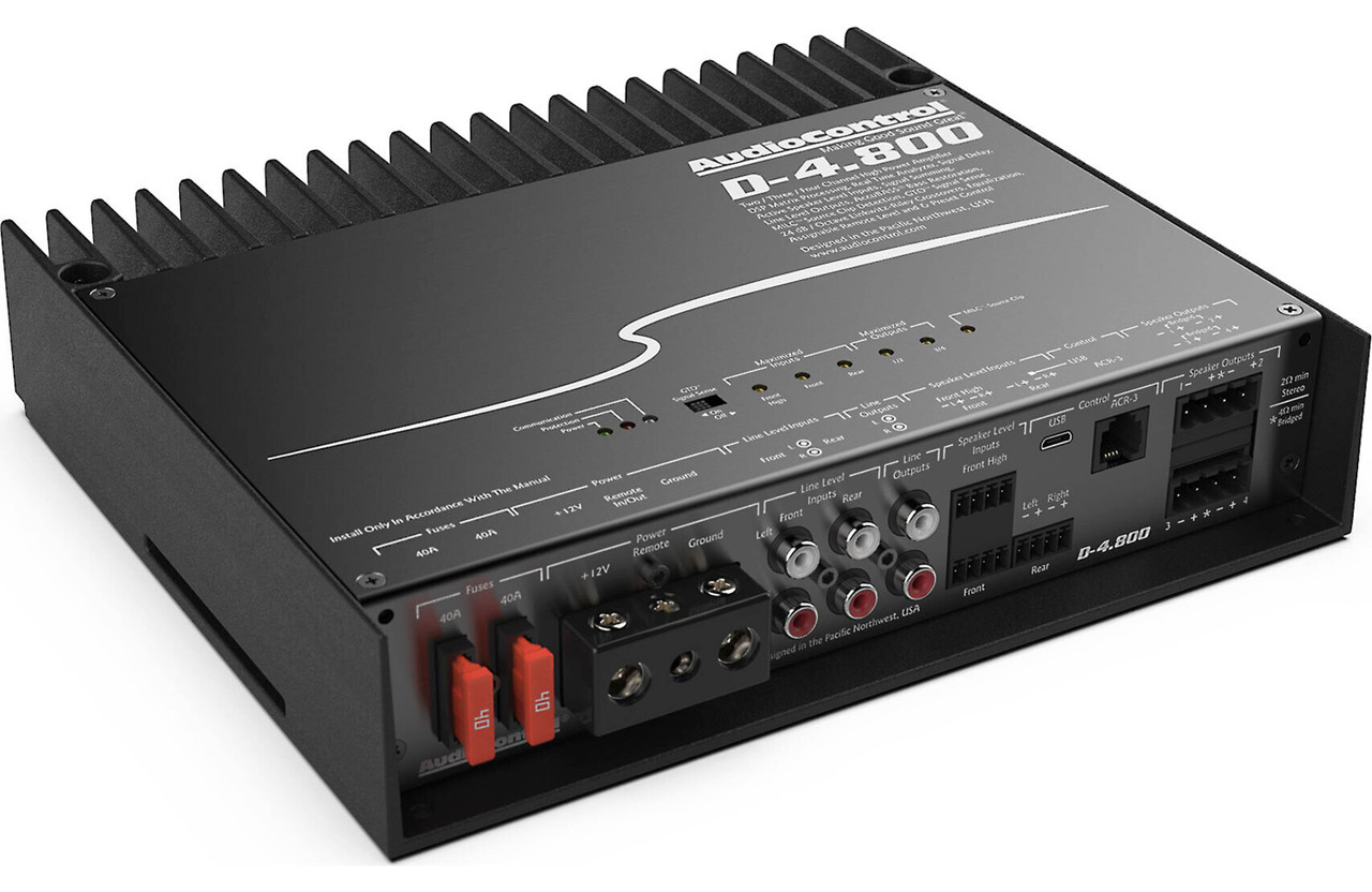AudioControl D-4.800 D Series 4-Channel Car Amplifier with Digital