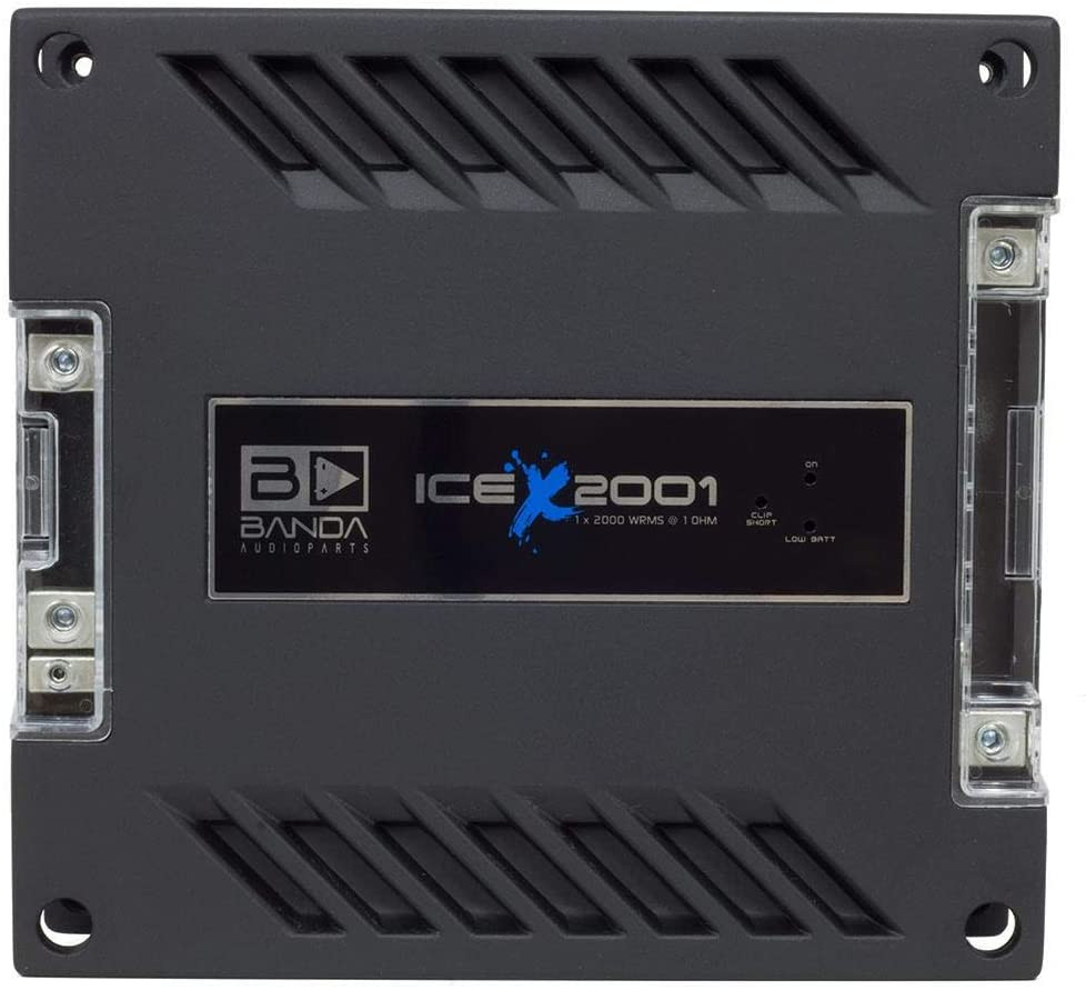 banda expert D 1200wrms アンプ 1ch 2ch Banda Ice X 2001-1 Channel 2000 Watts RMS 1 Ohm Car Amplifier