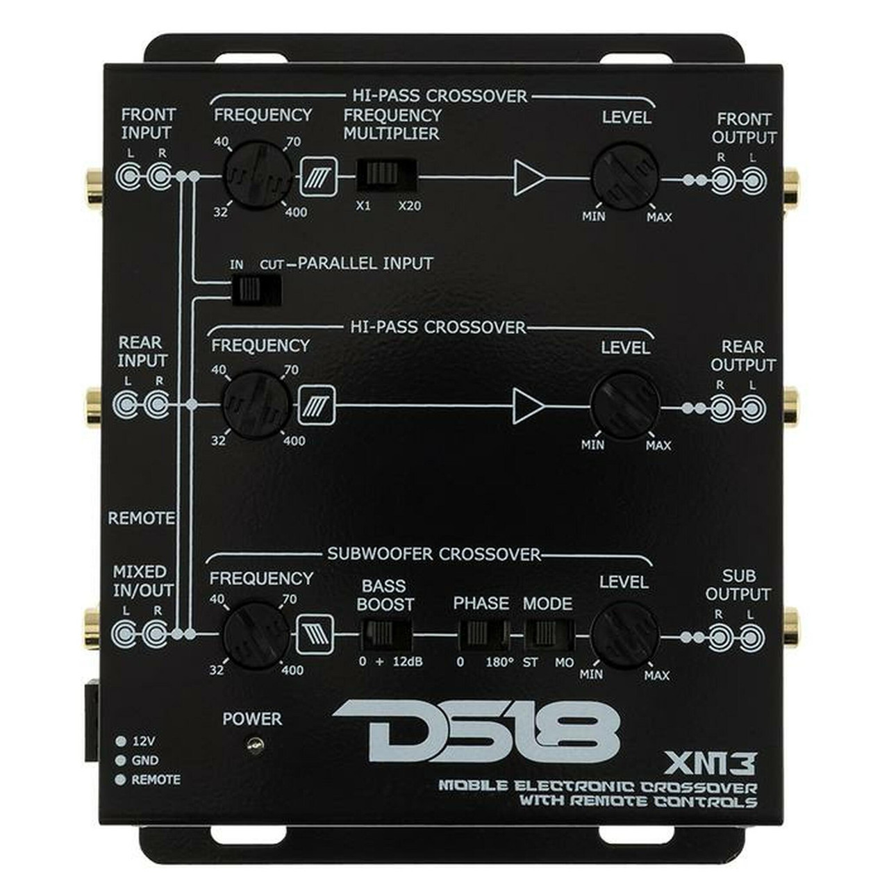 DS18 XM3 3-Way Active Crossover with Sub-Level Control - Singh