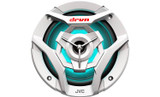 JVC CS-DR621MWL 6.5" 75W RMS Marine Speakers with Built-in LED Lights - White