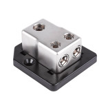 Skar Audio SK-DIST-BLK1 1 x 1/0 or 4 Gauge to 2 x 4 or 8 Gauge Power Distribution Block