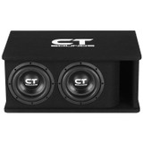 CT Sounds TROPO-2X12D4 Dual 12” 1300W RMS Loaded Tropo Series Ported Car Subwoofer Box