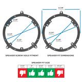 Metra 82-9100 Speaker Mounting Brackets for Select 1982-1989 Volvo Vehicles