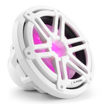JL Audio M3-10IB-S-GW-I-4 M3 Series 10" 175W RMS Marine Subwoofer with RGB LED Lighting and White Sport Grille