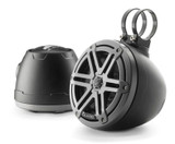 JL Audio M3-650VEX-Mb-S-Gm M3 Series 6.5" 60W RMS Matte Black Marine Speakers with Gunmetal Sport Grille 