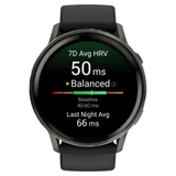 Garmin Venu 4 Sports & Fitness Smartwatch - Slate with Black Silicone Band