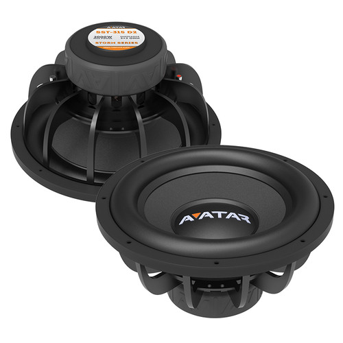 Avatar SST- 315D2 Storm Series 15" 1000W RMS Subwoofer - Dual 2 Ohm