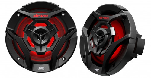 JVC CS-DR620MBL 6.5" 75W RMS Marine Speakers with Built-in LED Lights - Black 