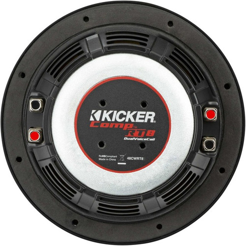Kicker 48CWRT84 CompRT 8" 300W RMS Car Subwoofer - Dual 4 Ohm