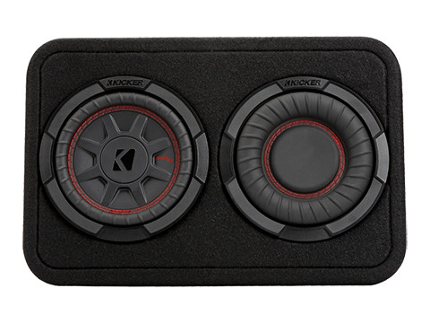 Kicker 48TCWRT672 CompRT 6.75" Subwoofer in Thin Profile Enclosure 150W RMS - 2 Ohm 