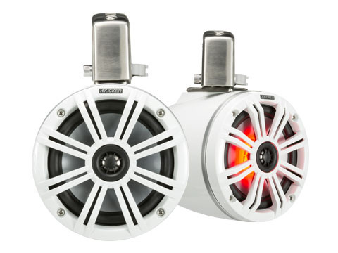 Kicker 45KMTC65W 6.5" Wakeboard Tower Speakers  - White