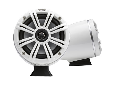 Kicker 46KMFC65W 6.5" Marine Coaxial Tower Speaker System - White 