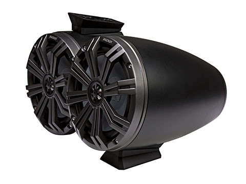 Kicker 46KMFC8 8" Loaded Flat-Mount Marine Tower Speakers - Black 