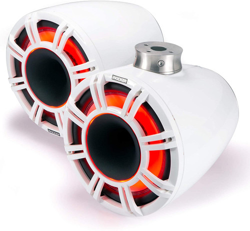 Kicker 47KMFC9W 6" Factory-Mount Horn Loaded Tower System - White (Pair) 