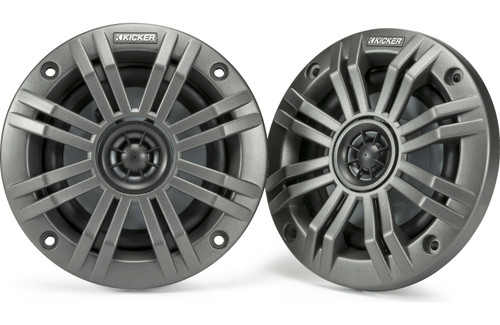 Kicker 45KM42 4" 2-Way Marine Coaxial Speakers - 2 Ohm 