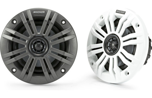 Kicker 45KM42 4" 2-Way Marine Coaxial Speakers - 2 Ohm 