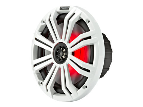 Kicker 45KM84L 8" 150W RMS 2-Way Marine Speakers with LED Lighting