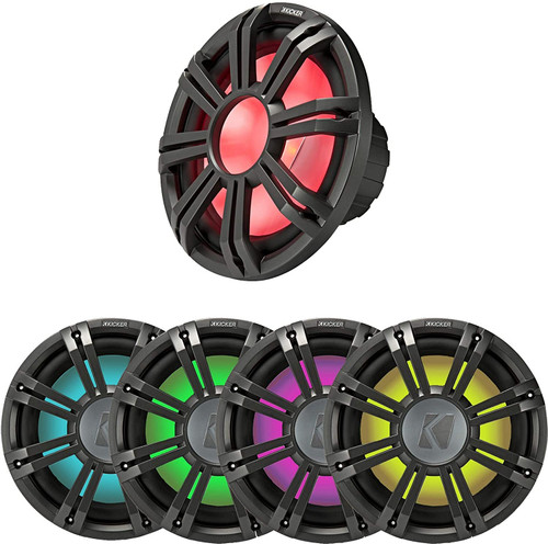 Kicker 45KMG12C 12" LED Subwoofer Grill - Black 