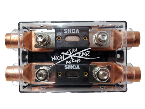 Sky High Car Audio Dual ANL Fuse Holder Ring Terminal Style Double 1/0 ga 4 ga