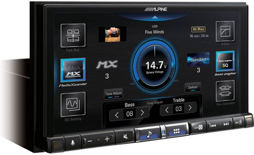 Alpine ILX-507 7" Digital Multimedia Receiver with HD Display and Hi-Res Audio Playback
