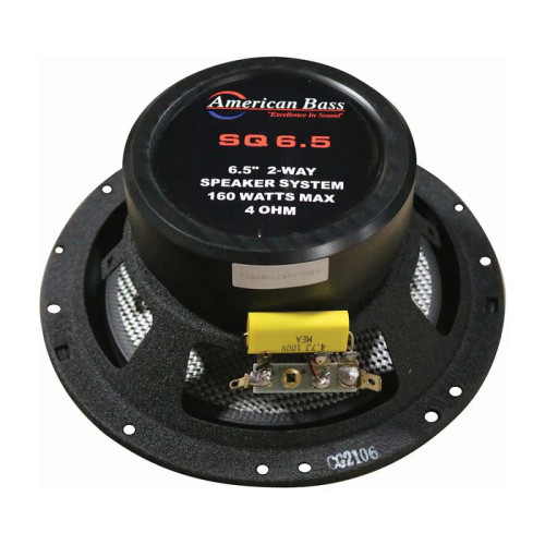 American Bass SQ-6.5 6.5" 2-Way 80W RMS Coaxial Speakers 