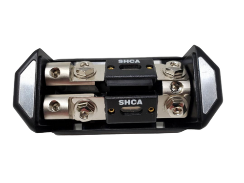 Sky High Car Audio (1) 1/0 to (2) 4 ga ANL Fused Distribution Block Dual ANL Fuse Holder