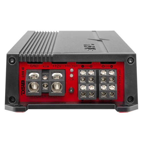 DS18 G1800.4D Full-Range Class D 4-Channel Car Amplifier - 150W RMS x 4 