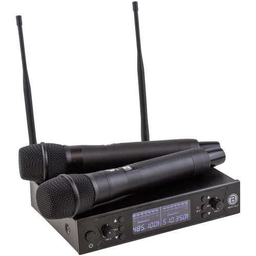 BlastKing MHU-402 Dual Handheld UHF DSP Wireless Microphone System