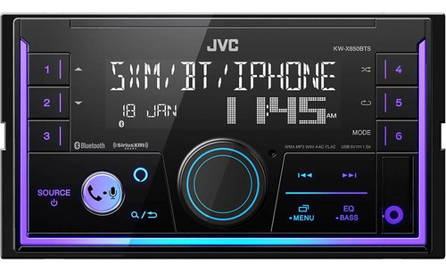 JVC KW-X850BTS Double DIN In-Dash Digital Media Receiver with USB & Aux/Bluetooth