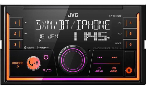 JVC KW-X850BTS Double DIN In-Dash Digital Media Receiver with USB & Aux/Bluetooth