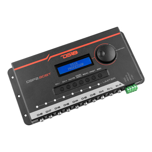 DS18 DSP2.8DBT 2-Channel In and 8-Channel Out Digital Sound Processor with Bluetooth LCD Screen
