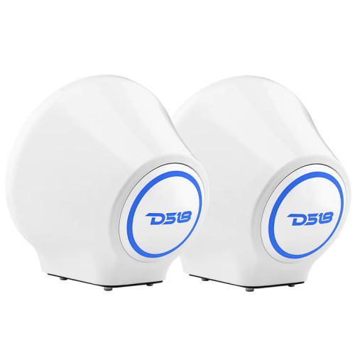 DS18 EN-JS8/WH 8" Universal Flat Mount Speaker Pod With LED RGB Lights - White