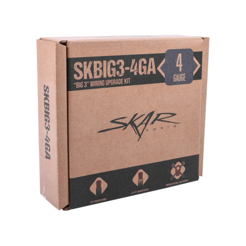 Skar Audio SKBIG3-4GA 4 Gauge "Big 3" OFC Wiring Upgrade Kit