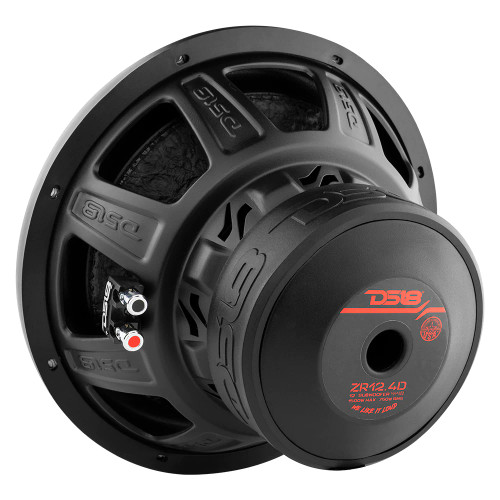 DS18 ZR12.4D 12" 750W RMS Car Subwoofer - Dual 4 Ohm