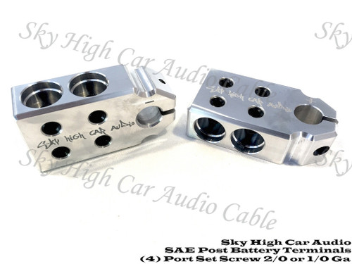 Sky High Car Audio 4/0 XL or 2/0 XL 4 Input SAE Set Screw Battery Terminal
