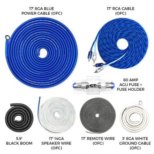 CT Sounds AMPKIT-8GA-ELITE  8 Gauge OFC 1000 Watt Amplifier Wiring Kit