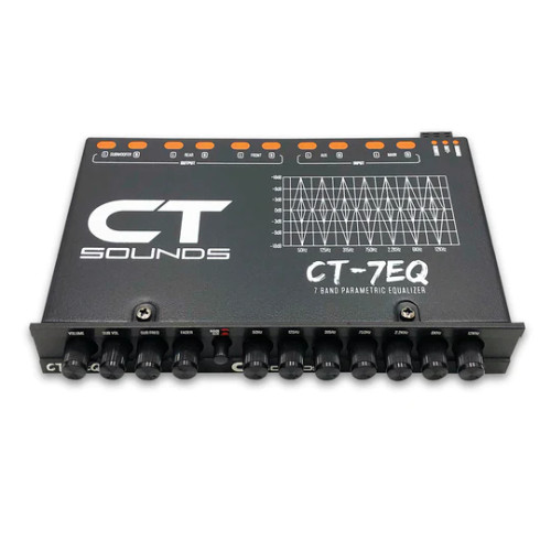 CT Sounds CT-7EQ 7 Band 1/2 Din Parametric Car Audio Equalizer with AUX Input