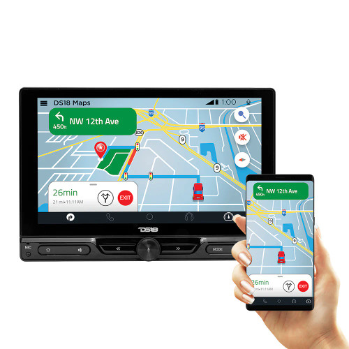 DS18 DDX10.5CP 10.5" Touchscreen Mech-Less Double-Din Head Unit with Apple Carplay