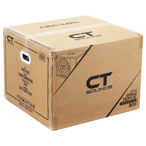 CT Sounds TROPO-1X12D2 Single 12” 650W RMS Loaded Tropo Series Ported Car Subwoofer Box