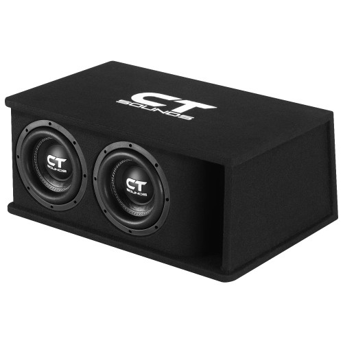 CT Sounds TROPO-2X8D4 Dual 8” 800W RMS Loaded Tropo Series Ported Car Subwoofer Box