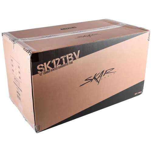 Skar Audio SK12TBV Single 12" 400W RMS  Loaded Vented Subwoofer Enclosure Tube