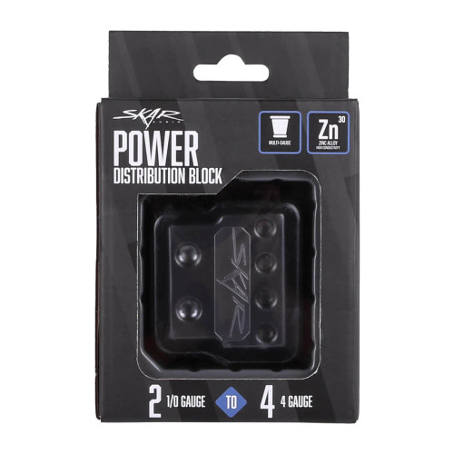 Skar Audio SK-DIST-BLK4 2 x 1/0 Gauge to 4 x 4 Gauge Power Distribution Block