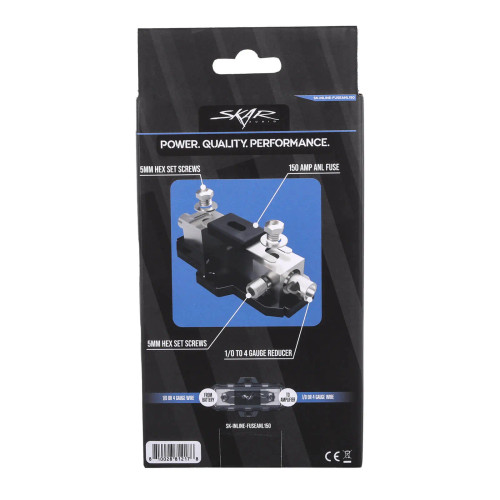 Skar Audio SK-INLINE-FUSEANL150  1/0 or 4 Gauge Inline ANL Fuse Holder with 150 Amp ANL Fuse